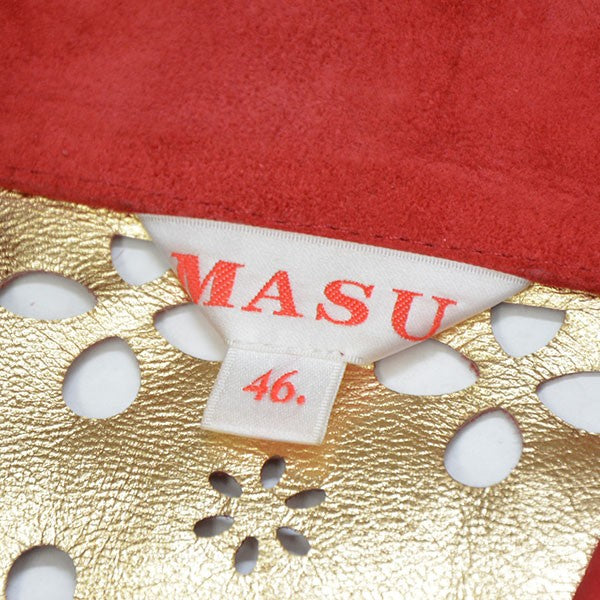MASU(エムエーエスユー) 2022AW FLOWER-CUT LEATHER TRUCKER JACKET
