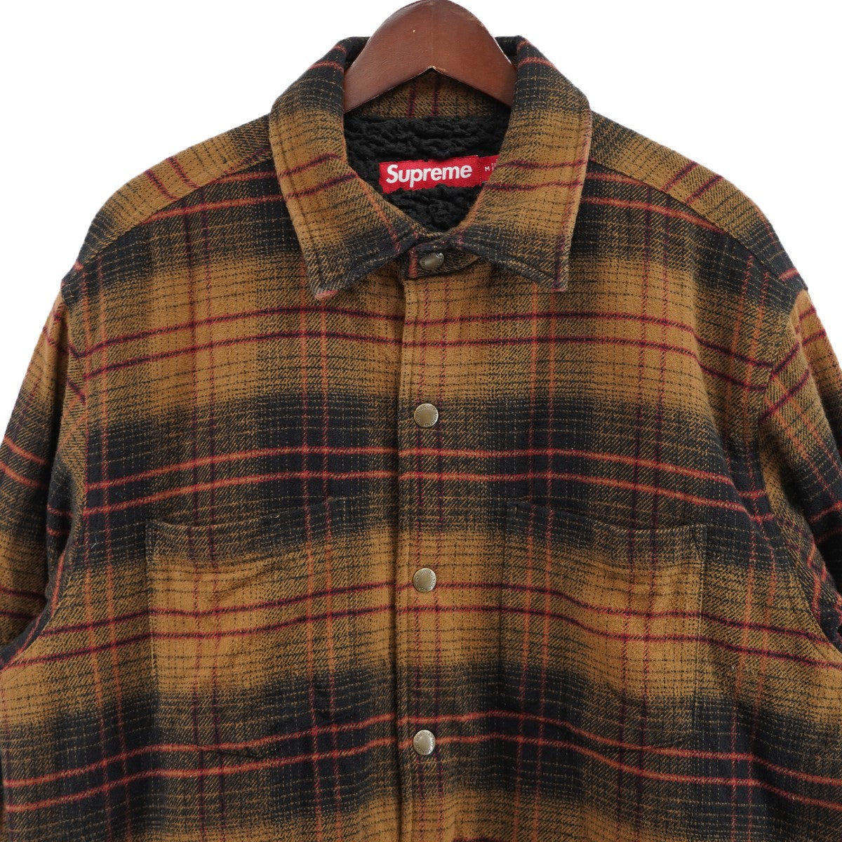 Supreme(シュプリーム) 23AW Lined Flannel Snap Shirtバックロゴ 内
