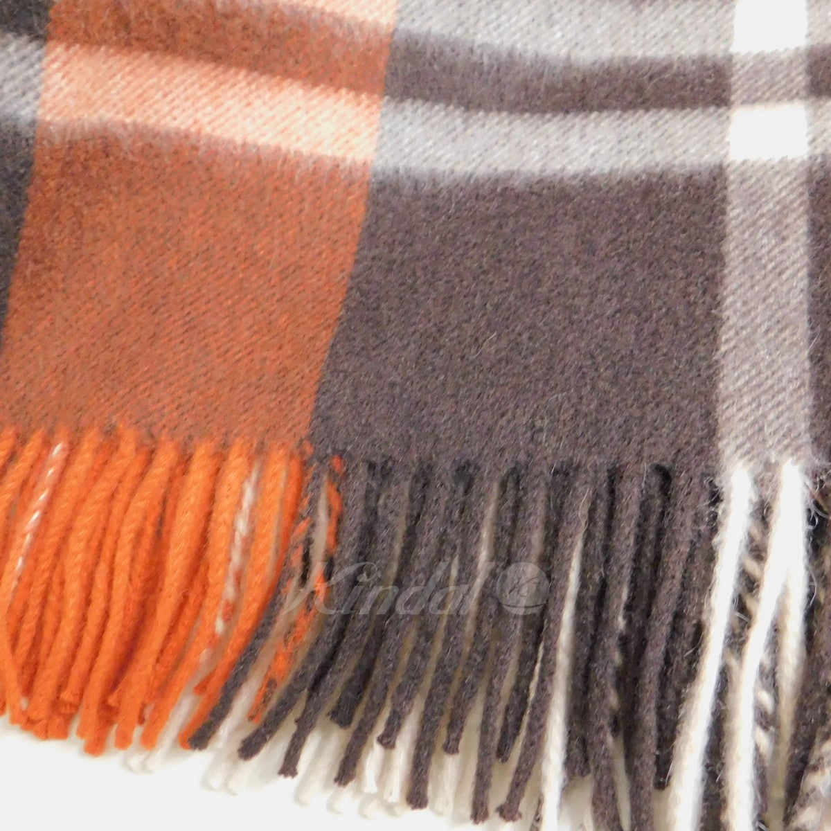 Joshua Ellis(ジョシュアエリス) チェック柄カシミヤ大判ストール