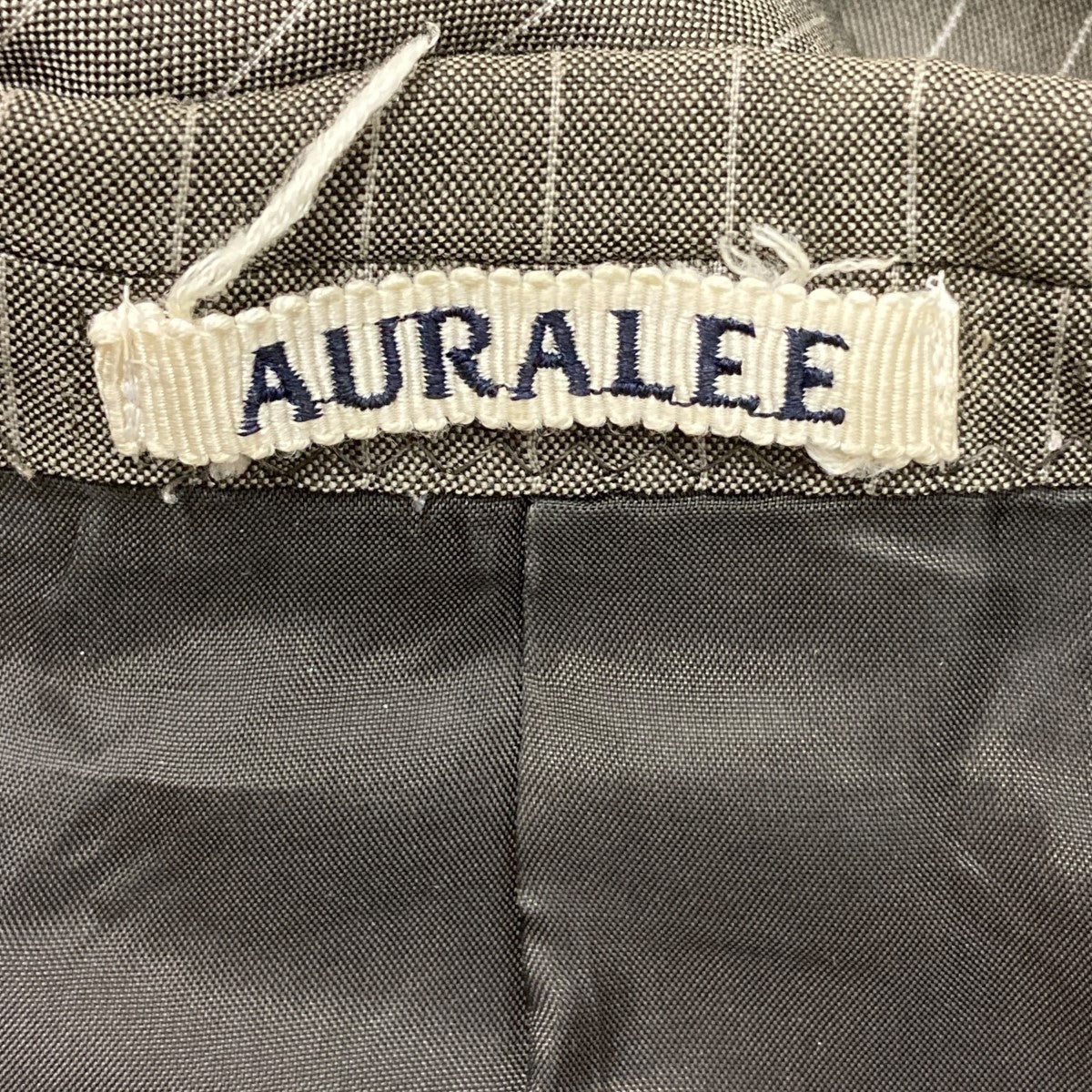 AURALEE(オーラリー) BLUEFACED WOOL DOBBY OVER JACKETストライプ
