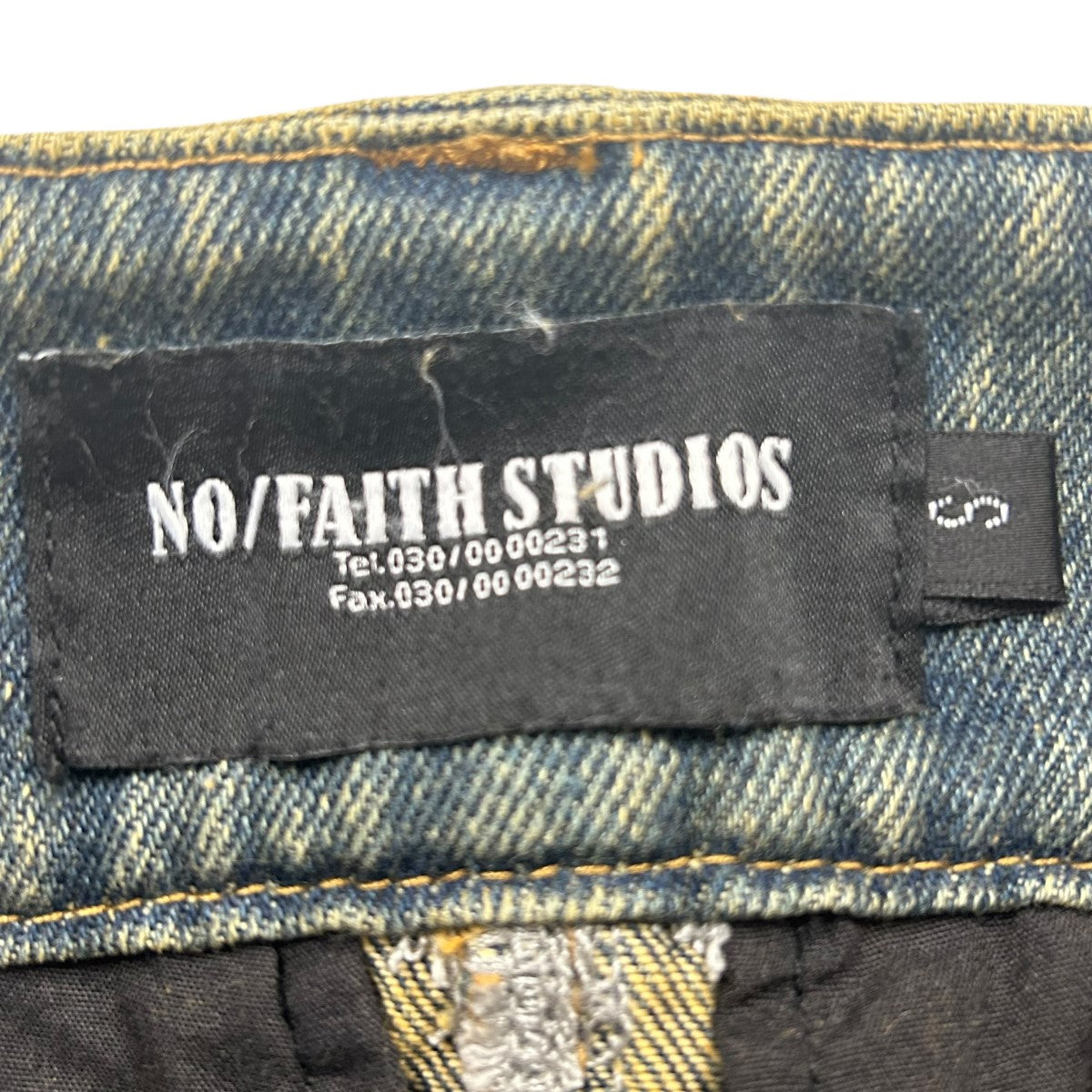 NO／FAITH STUDIOS(ノーﾌｪｲｽストゥディオス) WAVE DENIMデニムパンツ