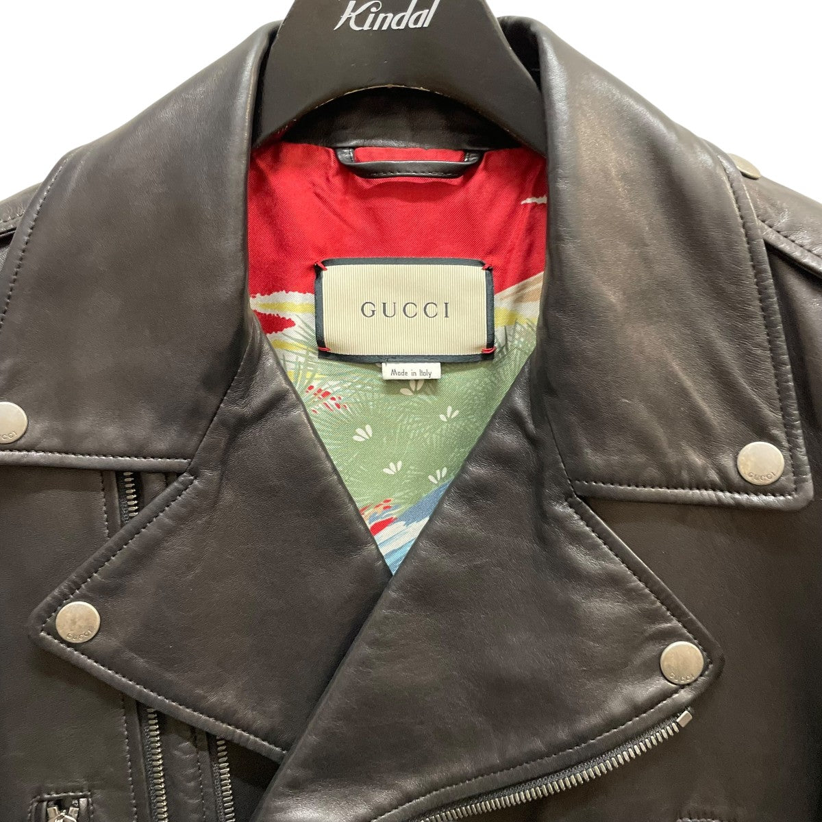 GUCCI(グッチ) レザーライダースジャケット408386 XN570 408386 XN570