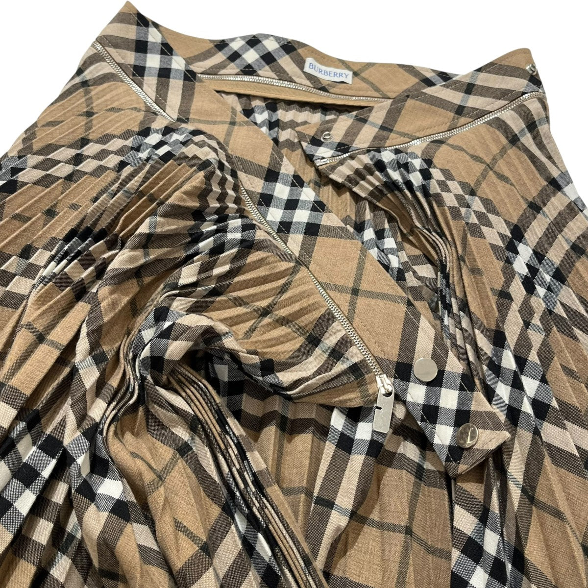BURBERRY(バーバリー) ノバチェックプリーツラップスカート8093011