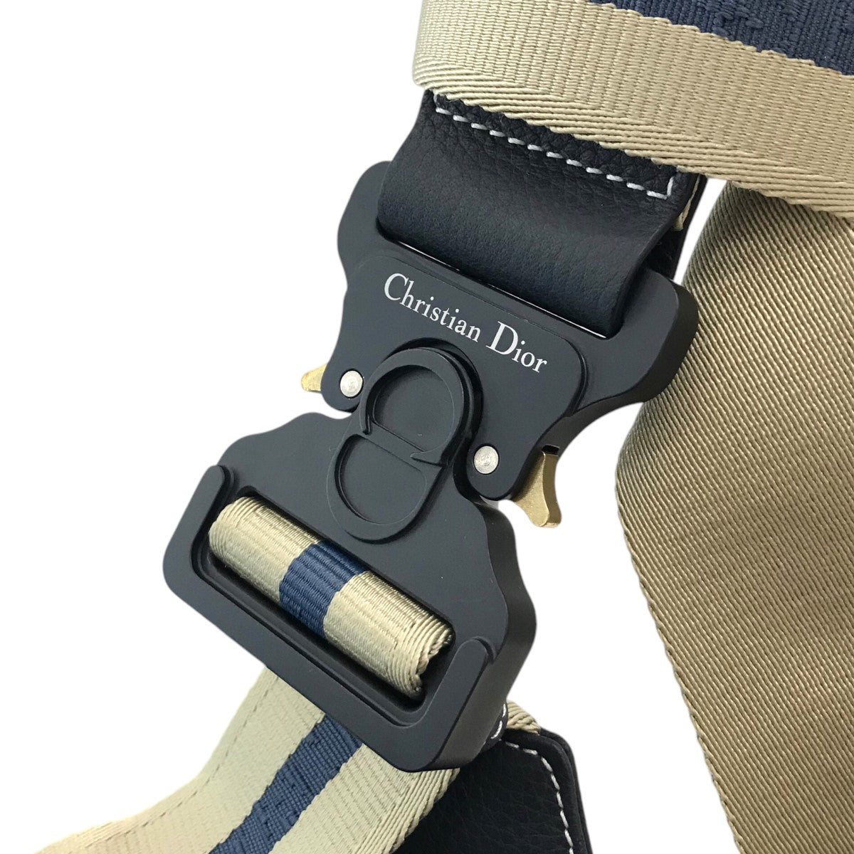 DIOR(ディオール) 「Saddle」グレインドカーフサドルバッグ - ネイビー