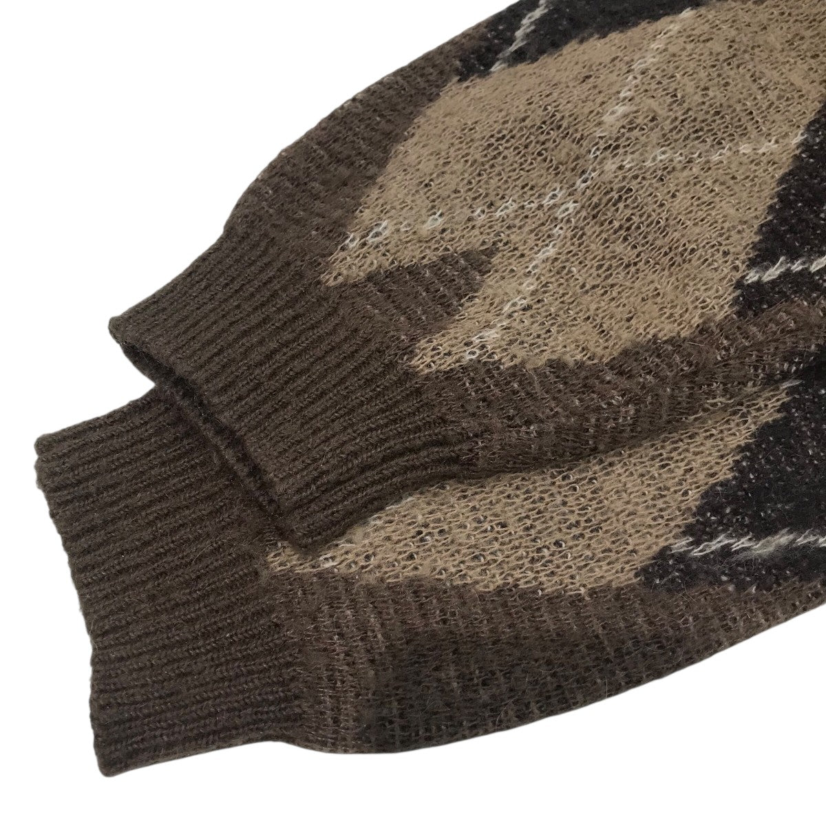 LAD MUSICIAN(ラッドミュージシャン) 24AW「Shaggy Argyle Knit Polo