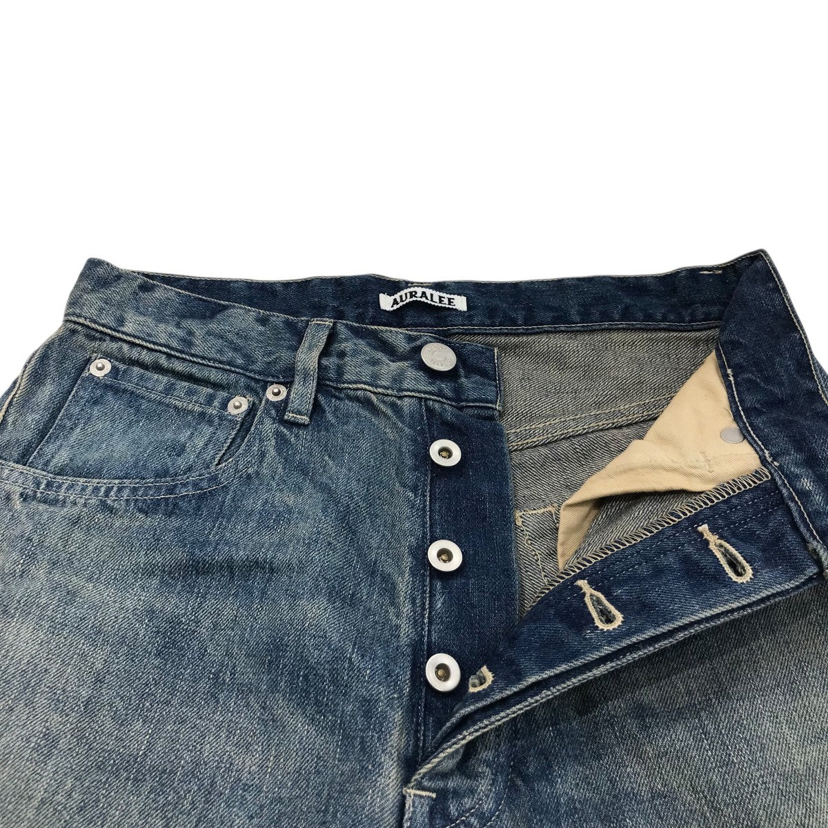 AURALEE(オーラリー) 23AW「SELVEDGE FADED LIGHT DENIM PANTS」デニム