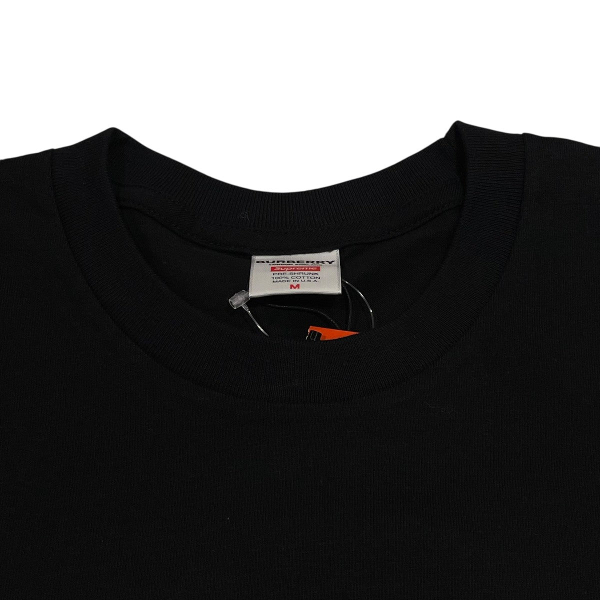 Supreme×BURBERRY ボックスロゴ半袖Tシャツ ブラック サイズ SIZE M