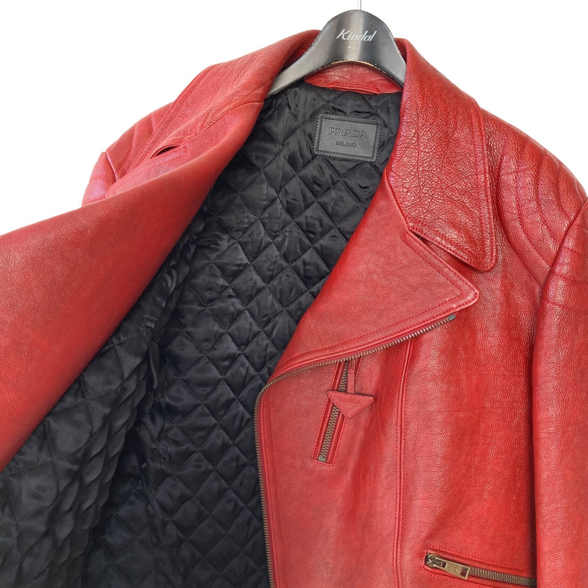 PRADA(プラダ) ラムスキン ダブル ライダース レザー ジャケットUPW416