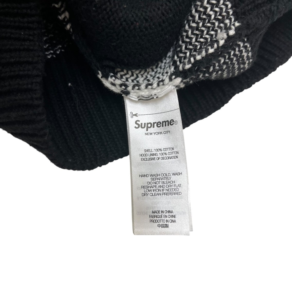 Supreme(シュプリーム) USA ZIP UP HOODEDニットパーカー ブラック