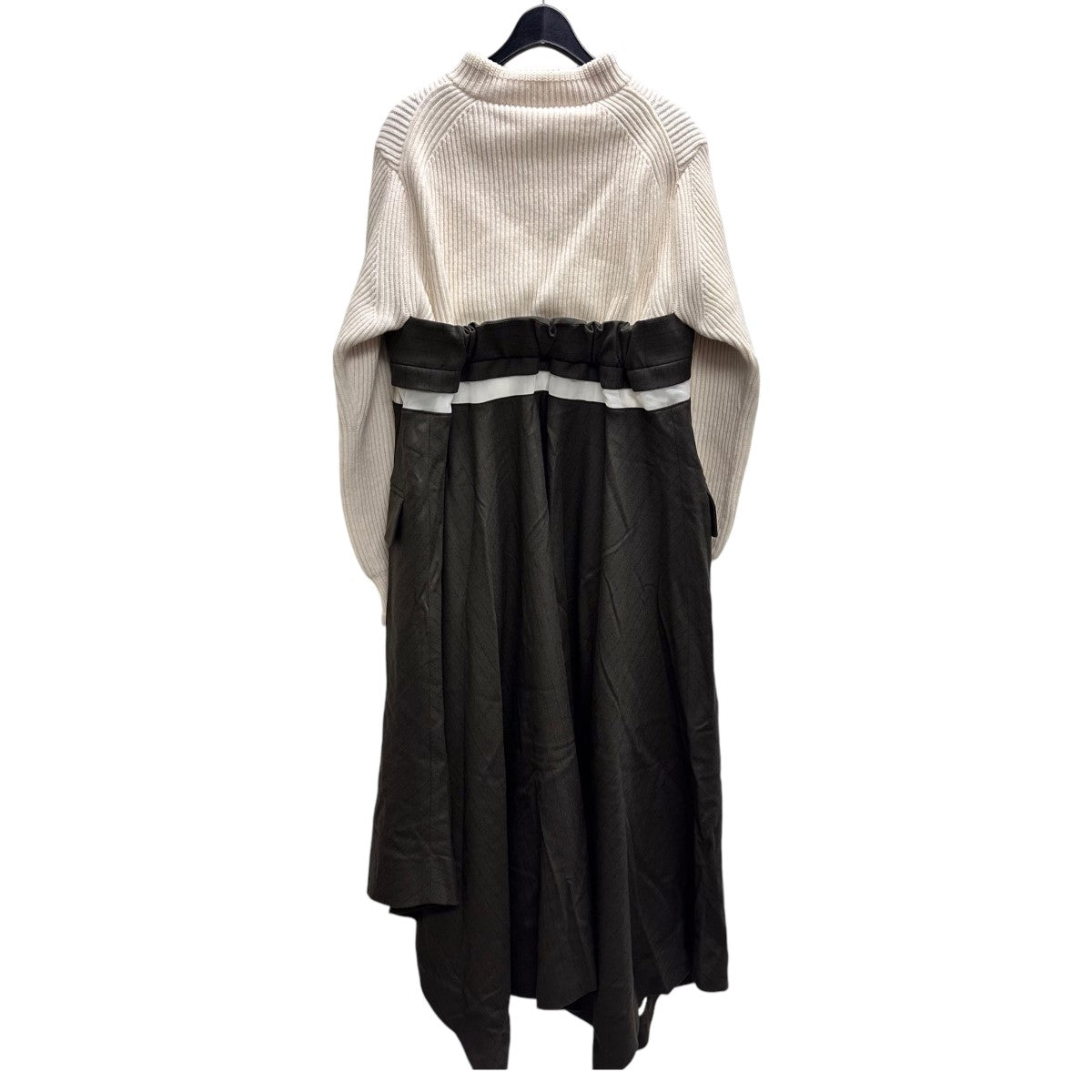 sacai(サカイ) ニットワンピース アイボリー×グレー サイズ 2｜【公式