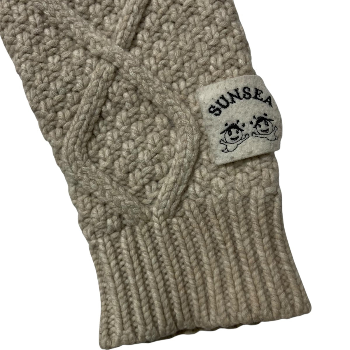 SUNSEA(サンシー) フィッシャーマンニットケーブルニット アイボリー