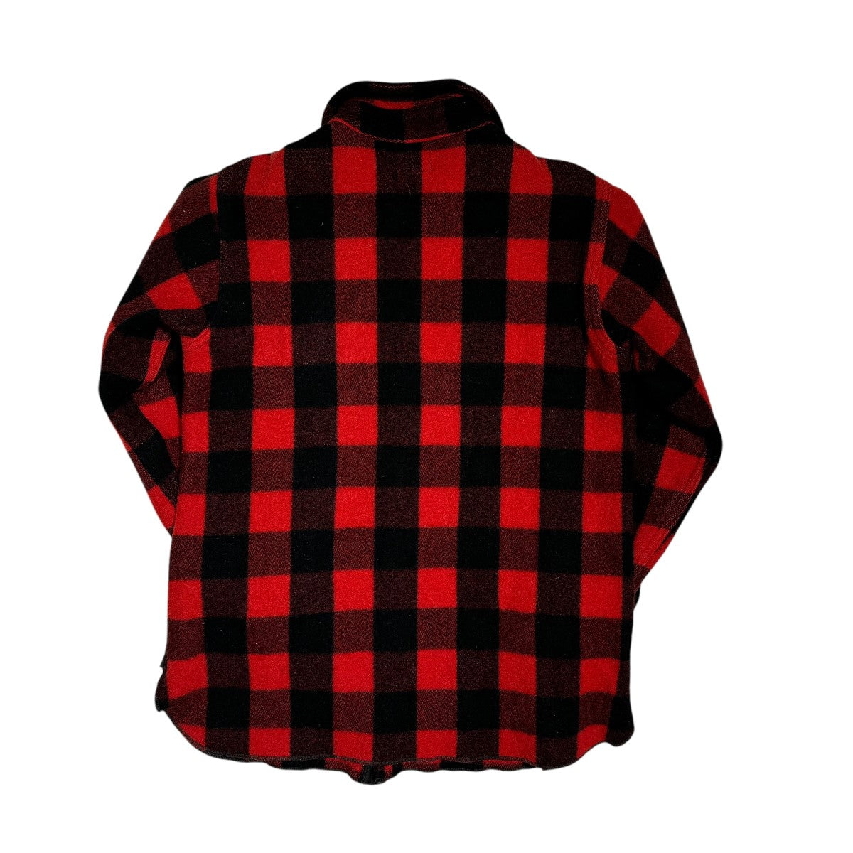 WOOLRICH(ウールリッチ) 黒タグチェック長袖シャツ レッド×ブラック