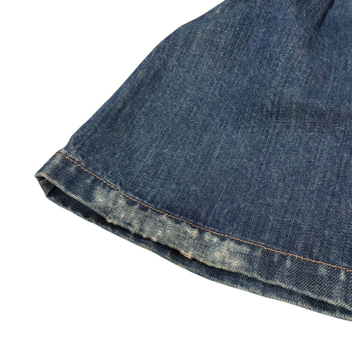 MIU MIU(ミュウミュウ) ユーズド加工デニムギャザースカートデニム