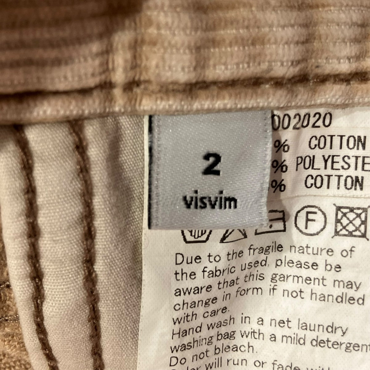 VISVIM(ビズビム) FLUXUS CORDSコーデュロイパンツVS0002020 VS0002020