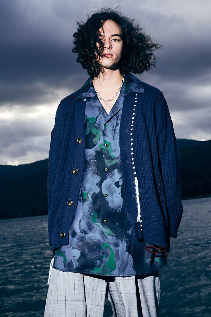 glamb(グラム) GB0123/KNT05 : Grunge Thermal Cardigan / グランジ