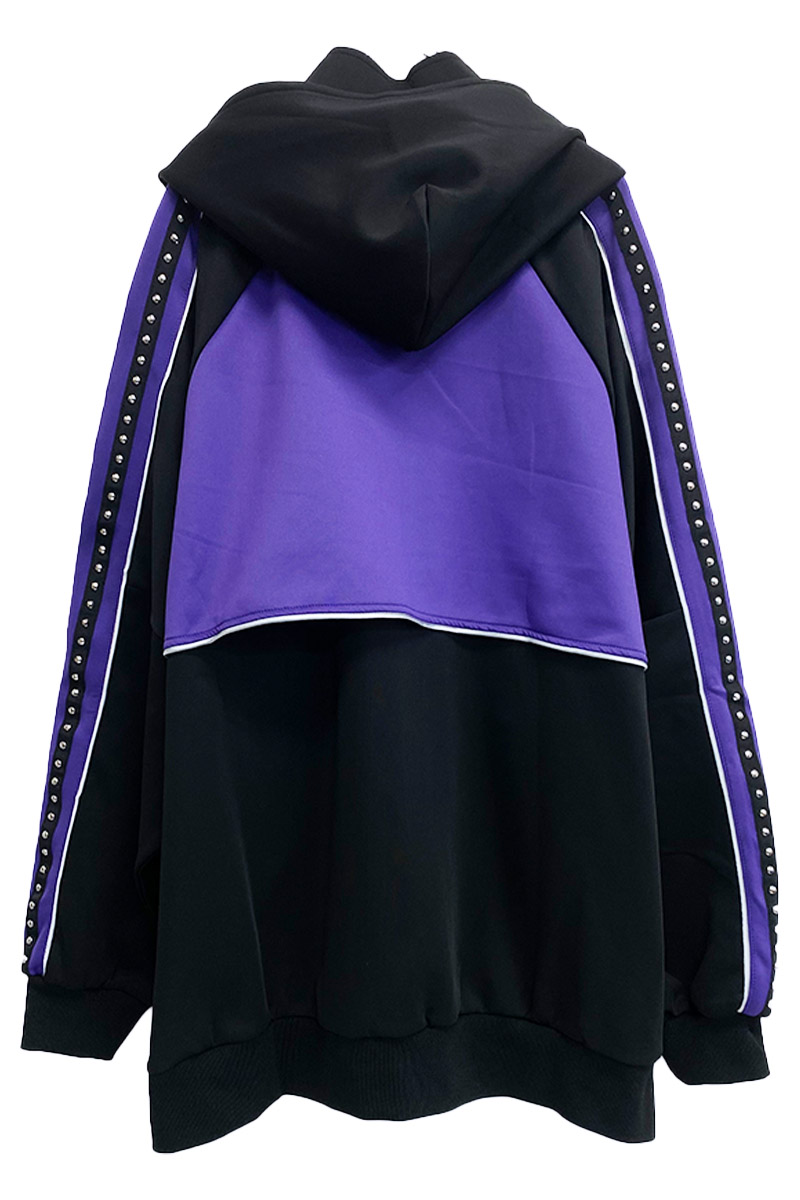 CIVARIZE【シヴァーライズ】 フード付きスタッズライン切り替え