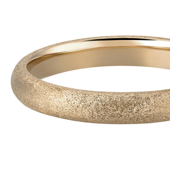 K18 カラーゴールドリング〕K18 リング シャンパンゴールド (幅約2.8mm