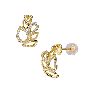 イタリア製〕K18イエローゴールド ピアス | 高品質 金・プラチナ