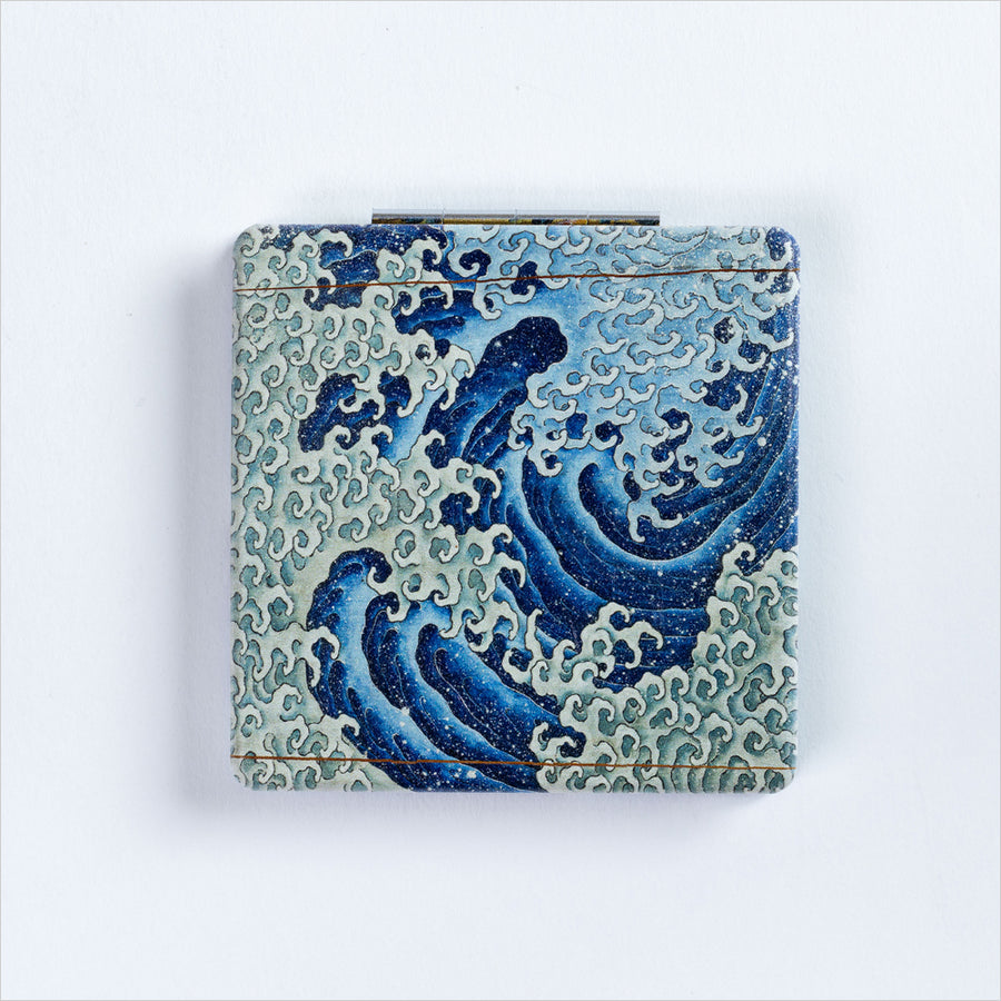 折りたたみ式 コンパクトミラー 二面鏡「上町祭屋台天井絵 男浪