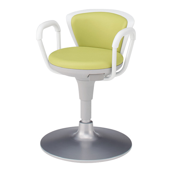 サポートスツール2 背付 肘付 円盤脚 KSK-643DL-C8｜オフィスチェア