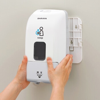 サラヤ｜プッシュ式ディスペンサー MD-8600S-PHJ 〔手洗い石けん液用