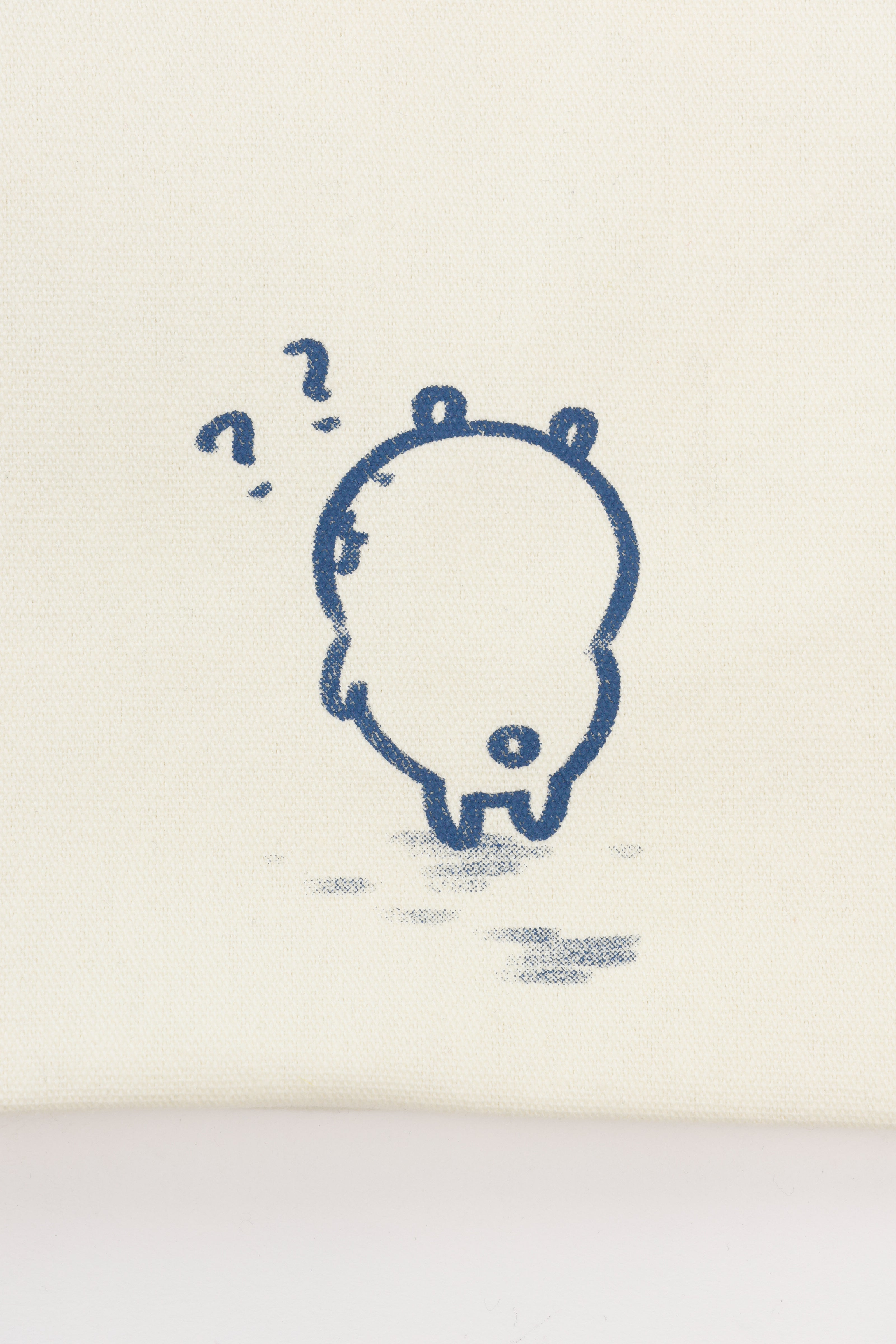 ナガノキャラクターズ トートバッグ 不思議な世界 ベージュ×ネイビー