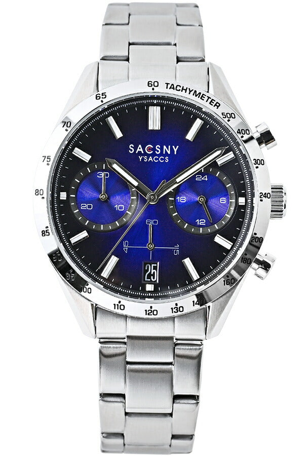 サクスニーイザック クオーツ クロノグラフ SY15219-BK メンズ 電池式