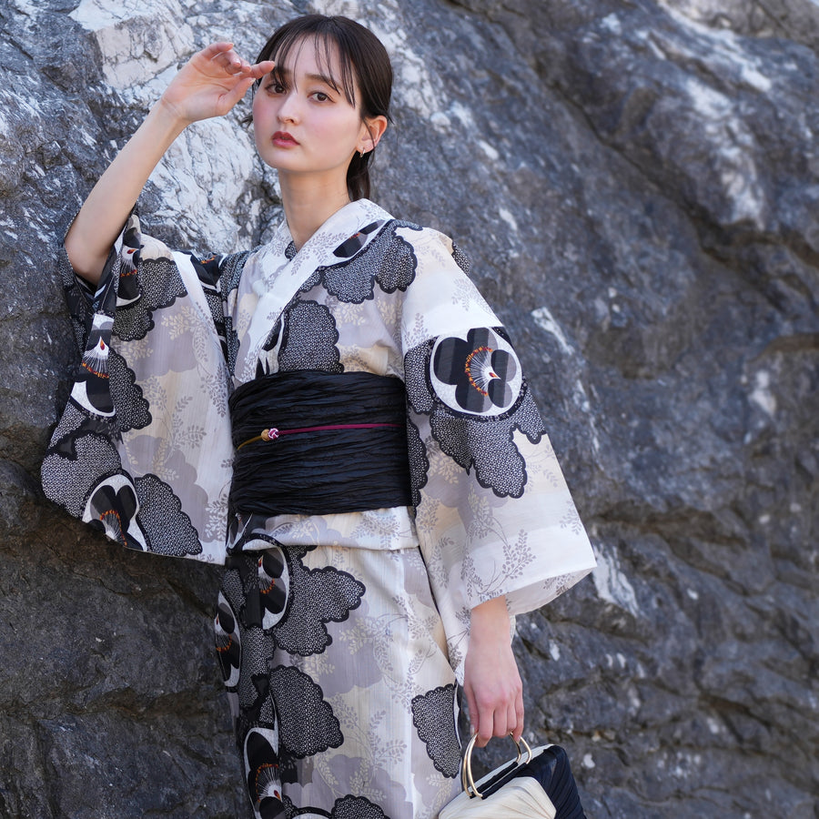 浴衣（白黒／モノトーン） | utatane［公式］オンラインショップ