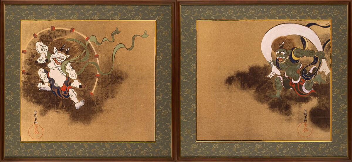 楽天市場】俵屋宗達 風神雷神図（額・掛軸） 複製画 巧藝画 大塚巧藝社