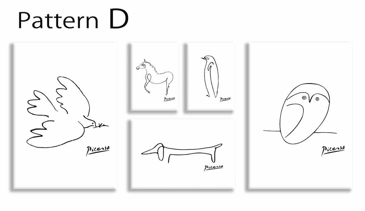 楽天市場】キャンバスパネル ピカソ 3枚セット 3Lサイズ シンプル