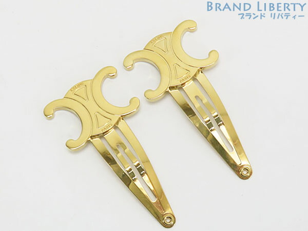 楽天市場】CELINE セリーヌ トリオンフ スナップ ヘアクリップ ヘア