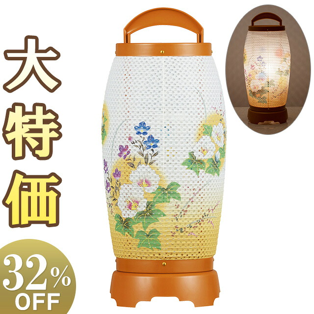 楽天市場】【盆提灯・盆ちょうちん】ミニお盆提灯 回転行灯 風花灯1号