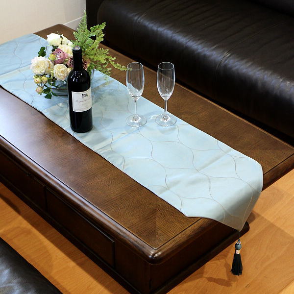 楽天市場】テーブルランナー ロング おしゃれ タッセル付き モダン