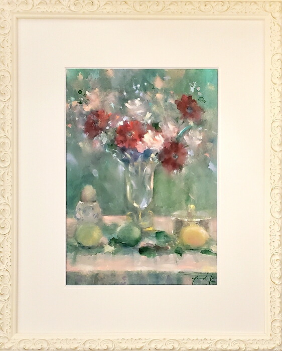 楽天市場】絵画 原画 「Power of trust」 水彩/パステル F4 グリーン