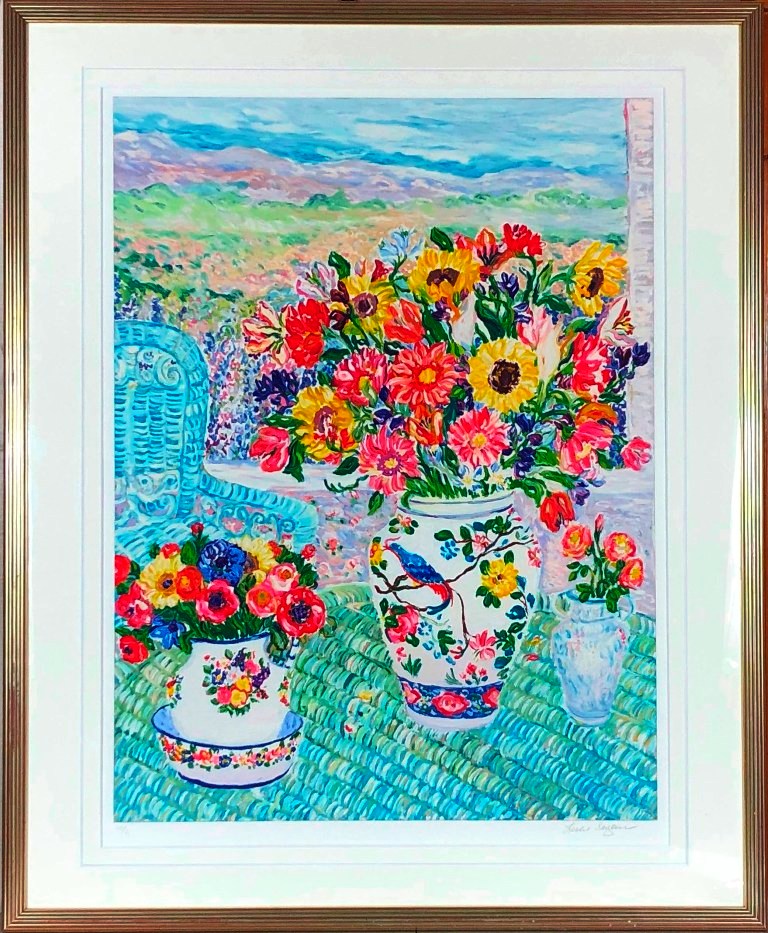 楽天市場】レスリー・セイヤー 「 海の見えるテラスの花 」 シルク