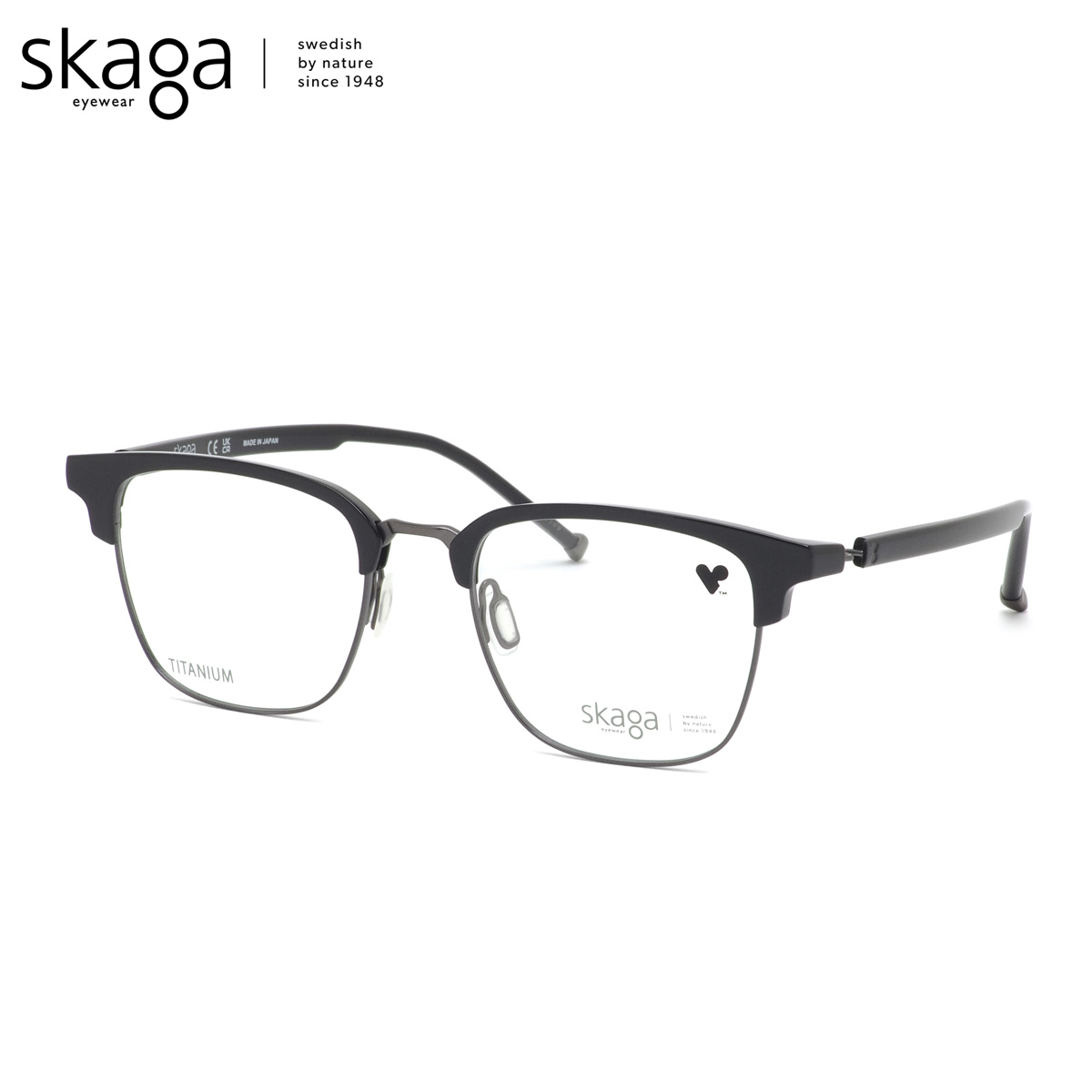 楽天市場】スカーガ SK2876LB 035 55 メガネ skaga ALG クリアグレー