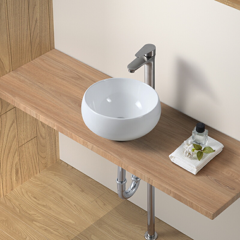 楽天市場】【混合水栓付き】 手洗い器 置き型 洗面ボウル 円形