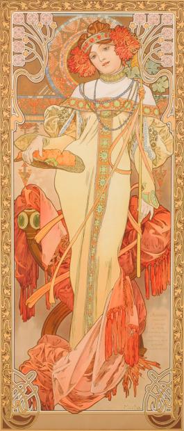 楽天市場】アルフォンス ミュシャ リトグラフ フラートビスケット リク