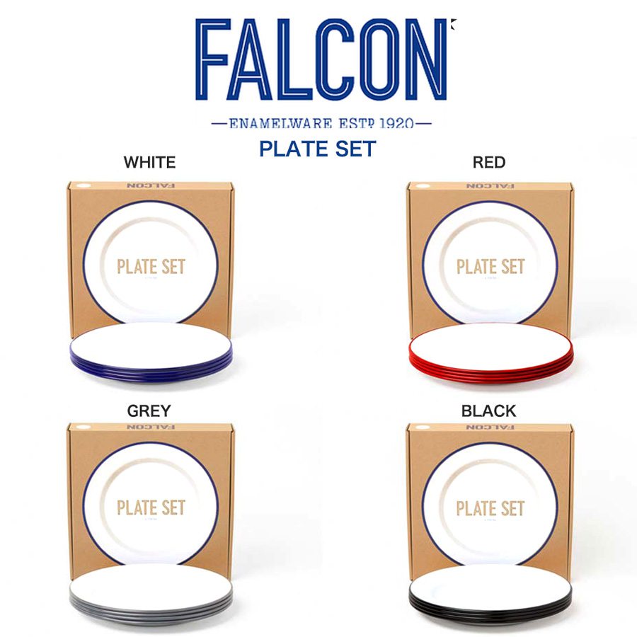 楽天市場】FALCON ファルコン ホーロー PLATE SET プレートセット 4枚