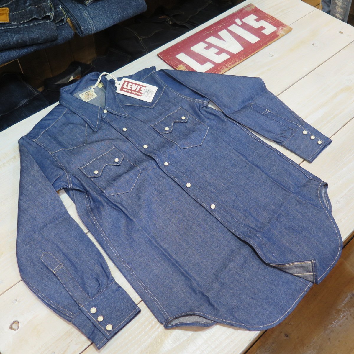 楽天市場】LEVIS(リーバイス) ショートホーン ウエスタンデニムシャツ