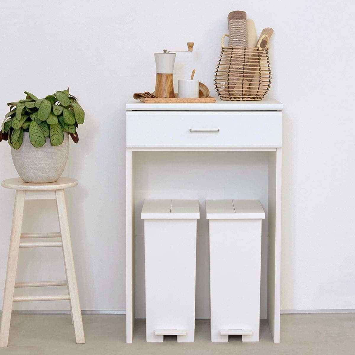 楽天市場】すっきり片付くオープン収納カウンター (幅90cm BR) ニトリ