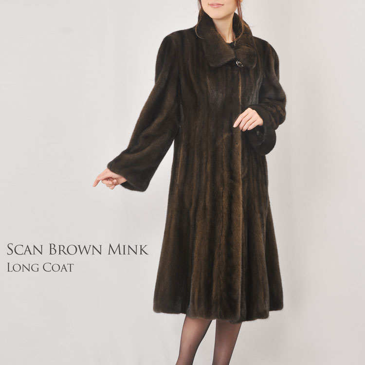 楽天市場】スカンブラックミンクコート テーラードカラー ファーコート