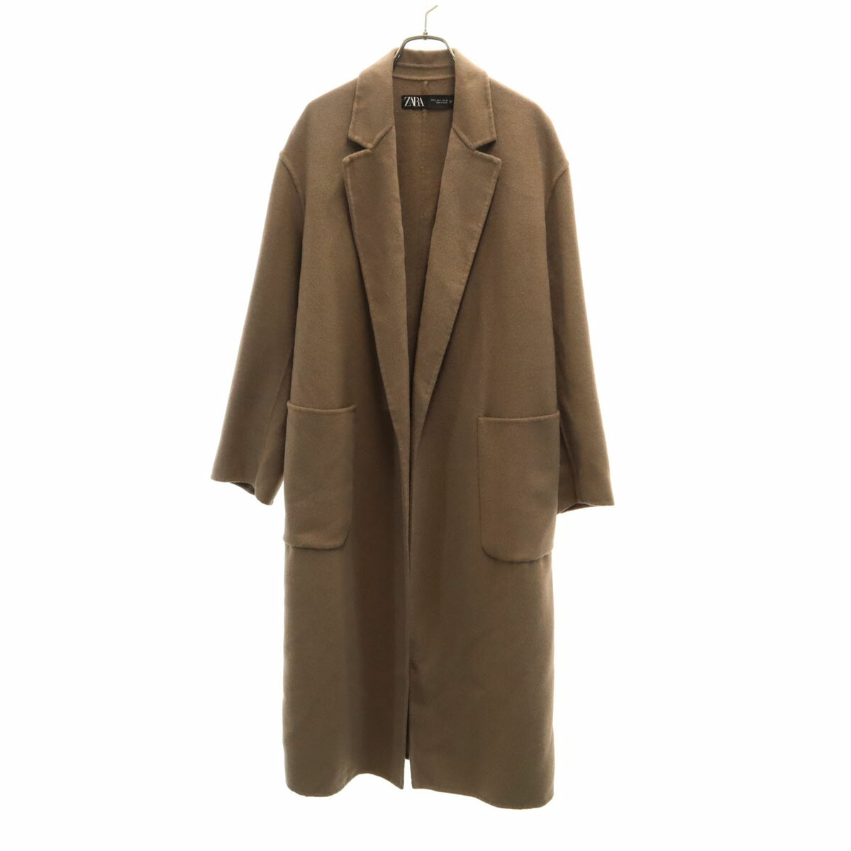 楽天市場】古着 ZARA ザラ フーデッド ウールコート M-L ベージュ