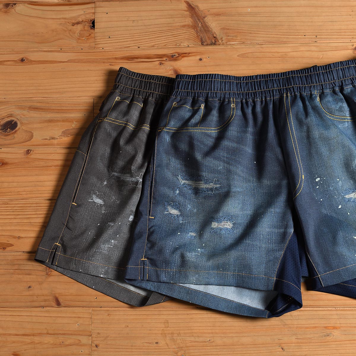 WILD DRY DENIM ランニングパンツ IV 6ポケット ショート デニムパンツ