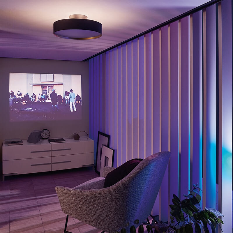 グロー LED シーリングライト (サイズ6～8畳用 カラーブラック/ライト