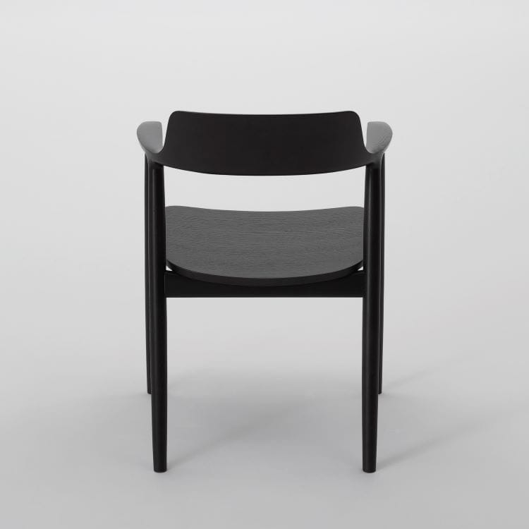 ヒロシマ アームチェア(板座 / オーク / ナチュラルブラック) | マルニ