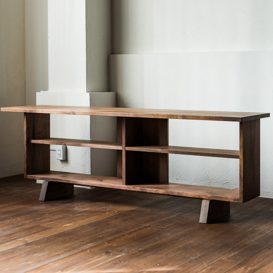 カラメッラ カウンターシェルフ (幅幅210㎝ 樹種ウォールナット