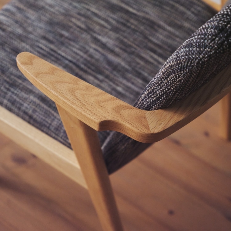 ラク セミアームチェア (樹種ウォールナット 張地ランクAランク