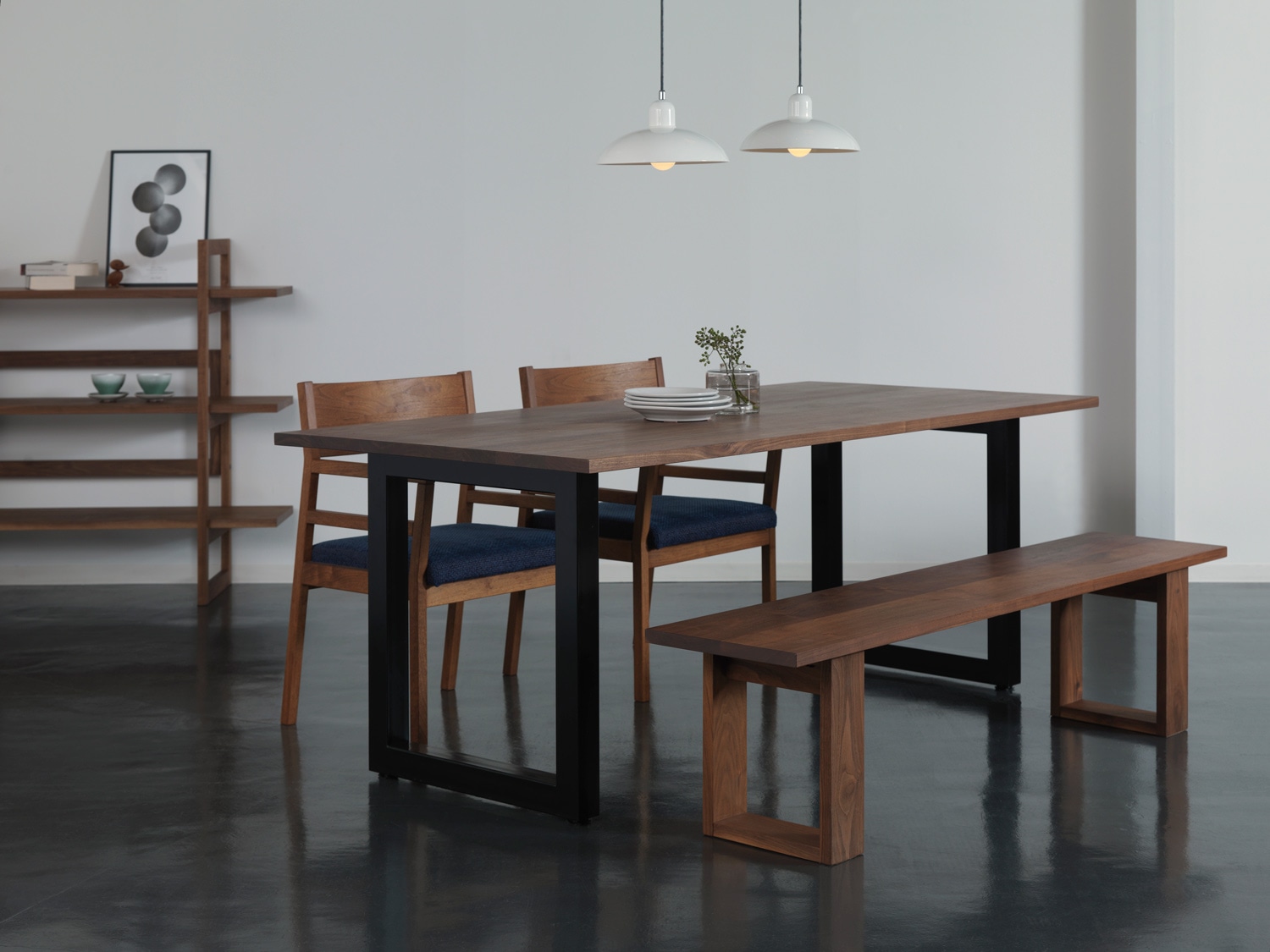 ワイルドウッド ダイニングテーブル(ウォールナット) (幅140cm 奥行