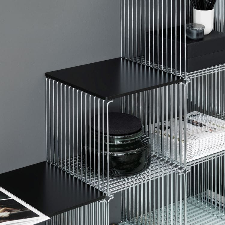 パントン ワイヤー シェルフ(シングルサイズ) (カラークローム